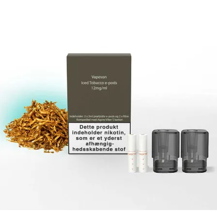 [7985] 2 x 2ml Vapeson e-pods Iced Tobacco - 12mg/ml