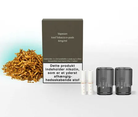 2 x 2ml Vapeson e-pods Iced Tobacco - 6mg/ml