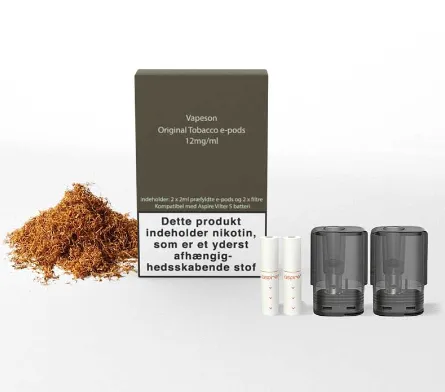 [7977] 2 x 2ml Vapeson e-pods Original Tobacco - 12mg/ml