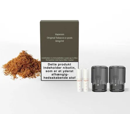 2 x 2ml Vapeson e-pods Original Tobacco - 6mg/ml