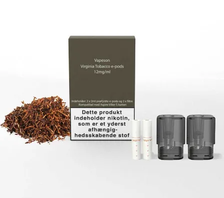 2 x 2ml Vapeson e-pods Virginia Tobacco - 12mg/ml