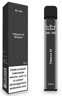 [9946] AK 700 - Tobacco #2 engangs e-cig