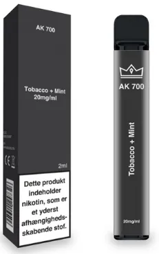 [9945] AK 700 - Tobacco+Mint engangs e-cig