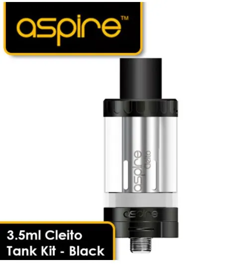 [7039] Aspire Cleito Tank Kit - Black - 3.5ml