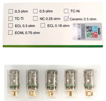 Eleaf EC Ceramic Coil 0.5 ohm (5PCS)