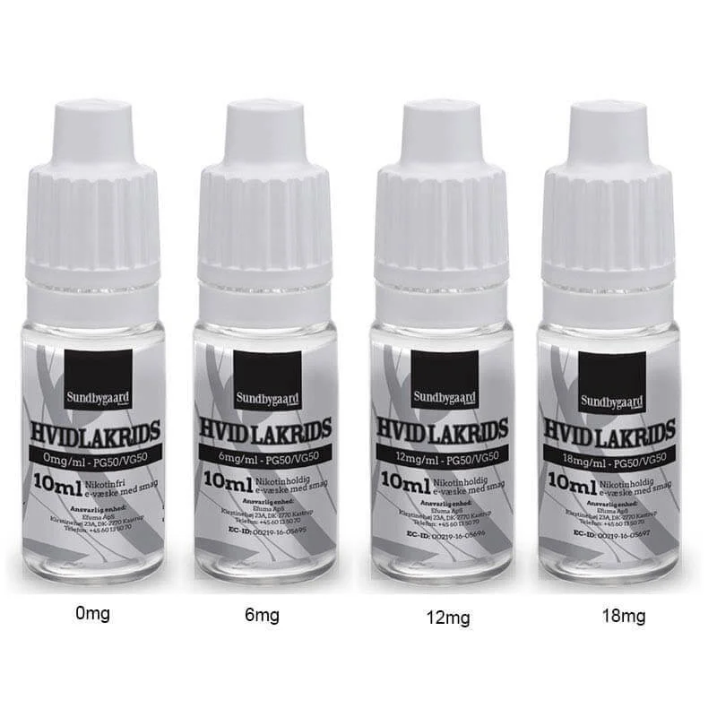 Sundbygaard eVæske - Hvid Lakrids 10 ml